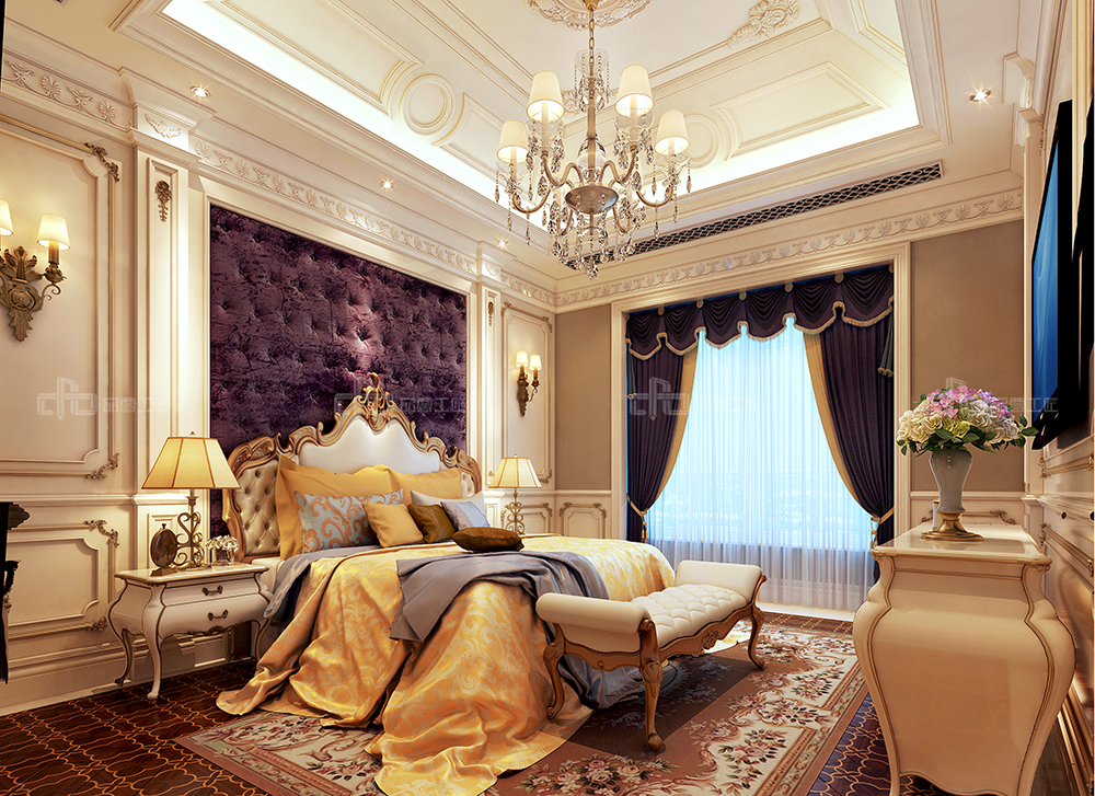 整木定制法式風格,金色別墅裝修案例效果圖(圖7) 整木定制法式風格,金色別墅裝修案例效果圖(圖7)