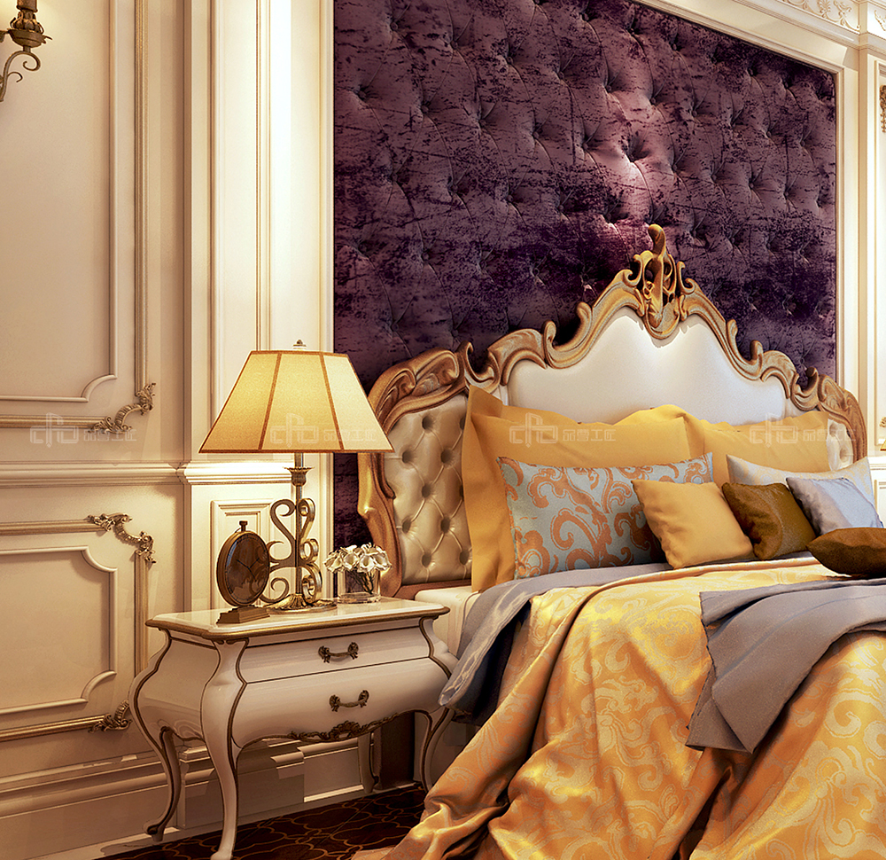 整木定制法式風格,金色別墅裝修案例效果圖(圖8) 整木定制法式風格,金色別墅裝修案例效果圖(圖8)